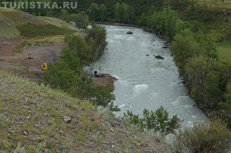 Начало строительства моста через Чую