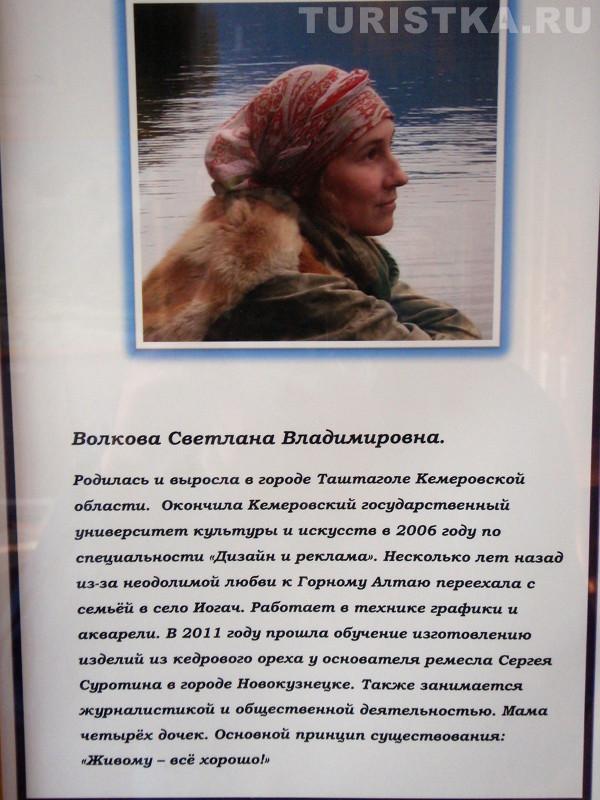 Информация о художнице Волковой С.В.
