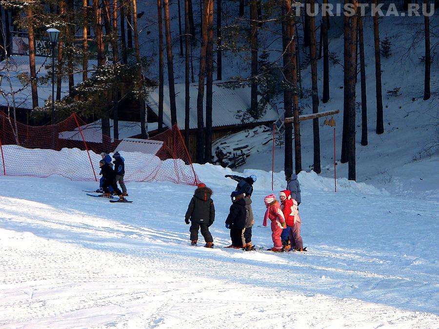 Обучение детей на трассе санатория Россия