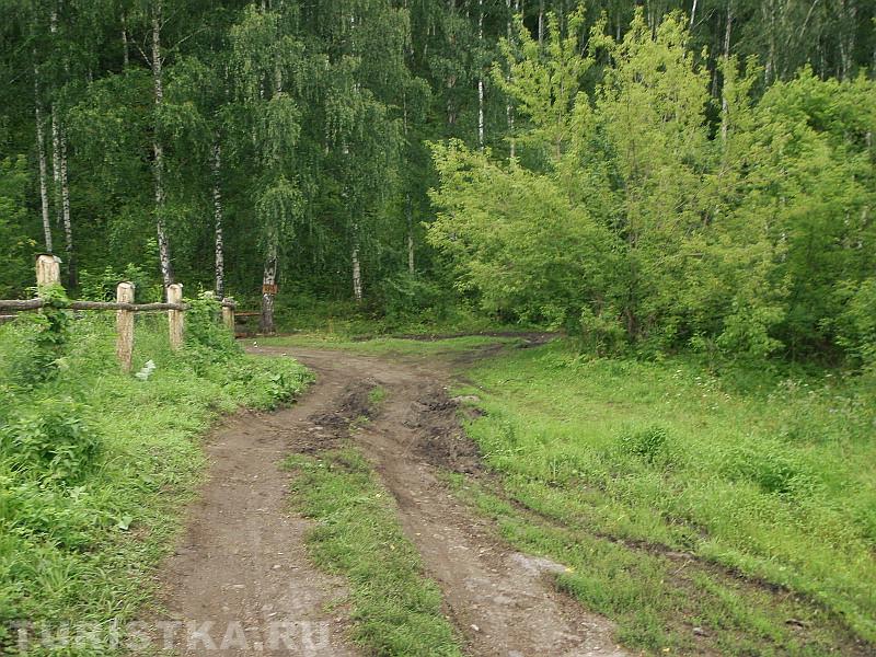 Развилка в с. Черемшанка, дорога к водопаду - направо